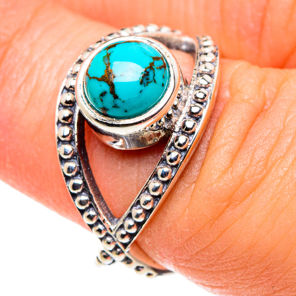 Tibetan Turquoise Rings handcrafted by Ana Silver Co - RING90233