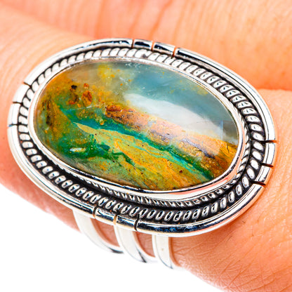 Peruvian Opal Rings handcrafted by Ana Silver Co - RING90245