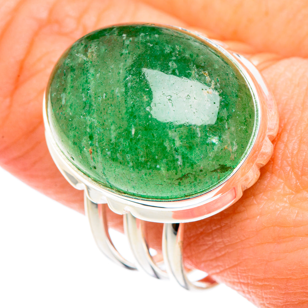 Green Aventurine Rings handcrafted by Ana Silver Co - RING90247