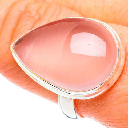 Rose Quartz Rings handcrafted by Ana Silver Co - RING90258