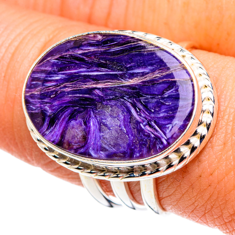 Charoite Rings handcrafted by Ana Silver Co - RING90264