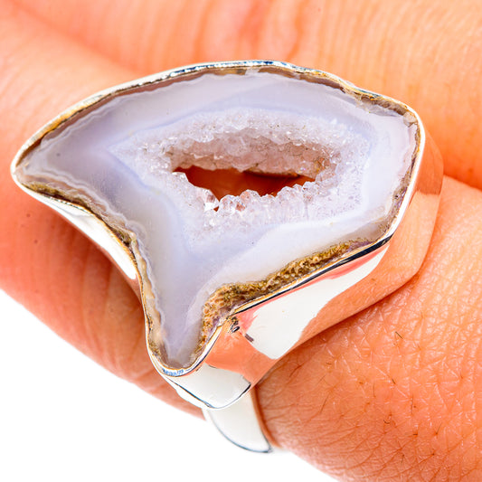 White Geode Slice Rings handcrafted by Ana Silver Co - RING90270