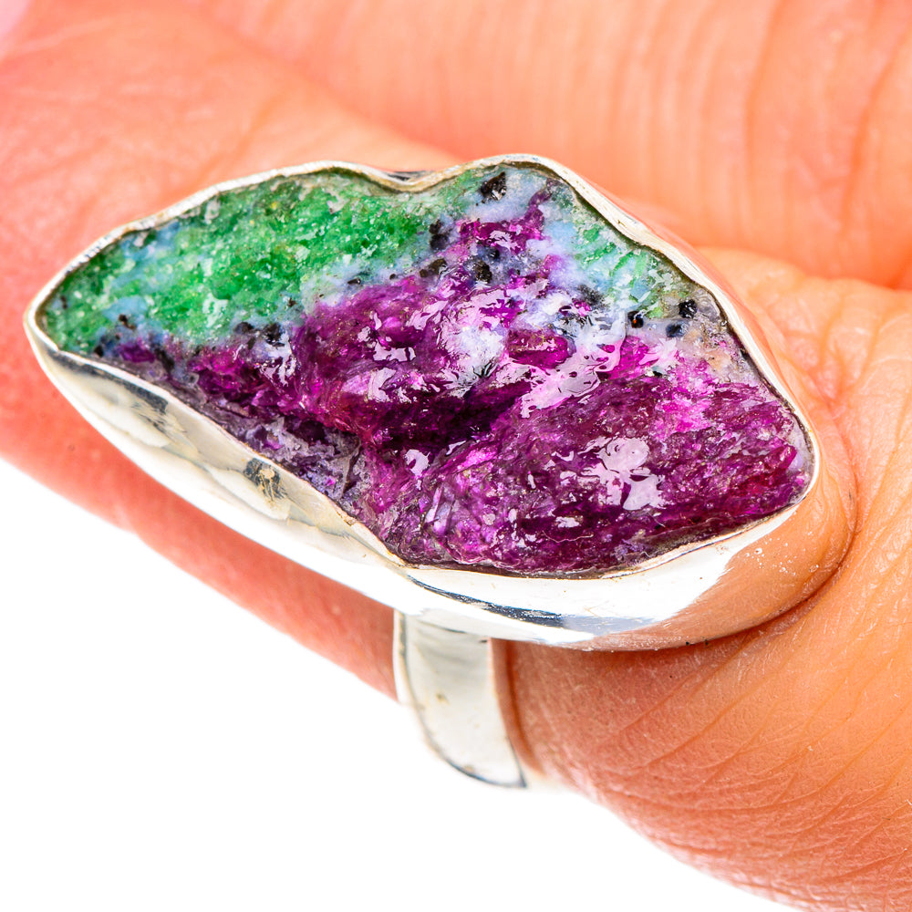 Ruby Zoisite Rings handcrafted by Ana Silver Co - RING90275