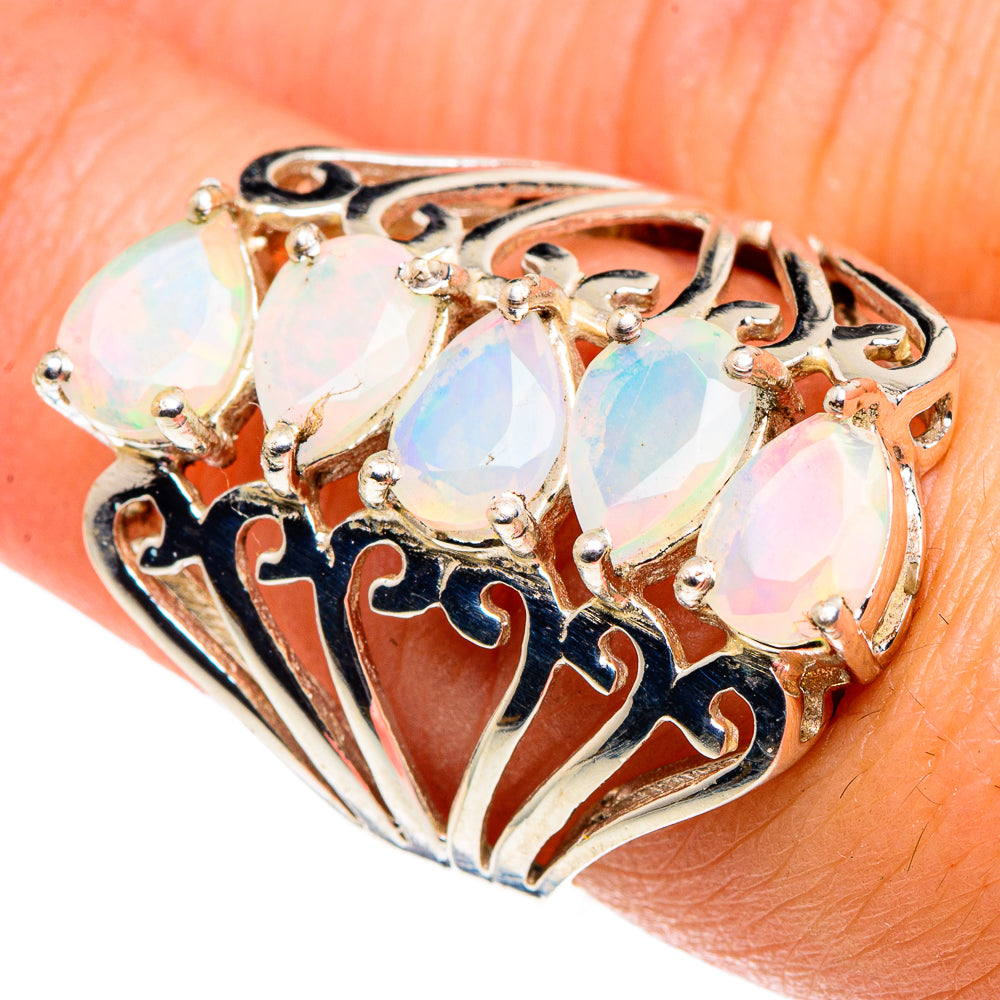 Ethiopian Opal Rings handcrafted by Ana Silver Co - RING90280