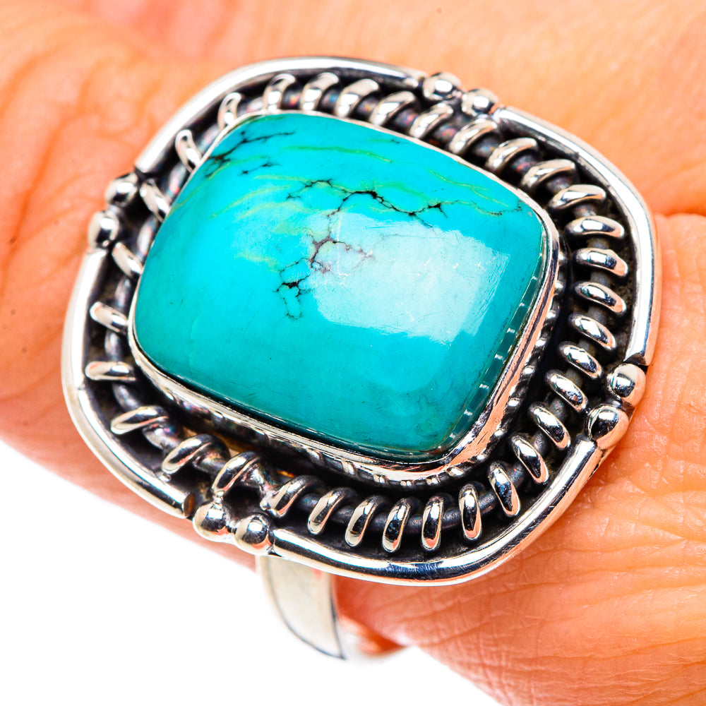 Tibetan Turquoise Rings handcrafted by Ana Silver Co - RING90284