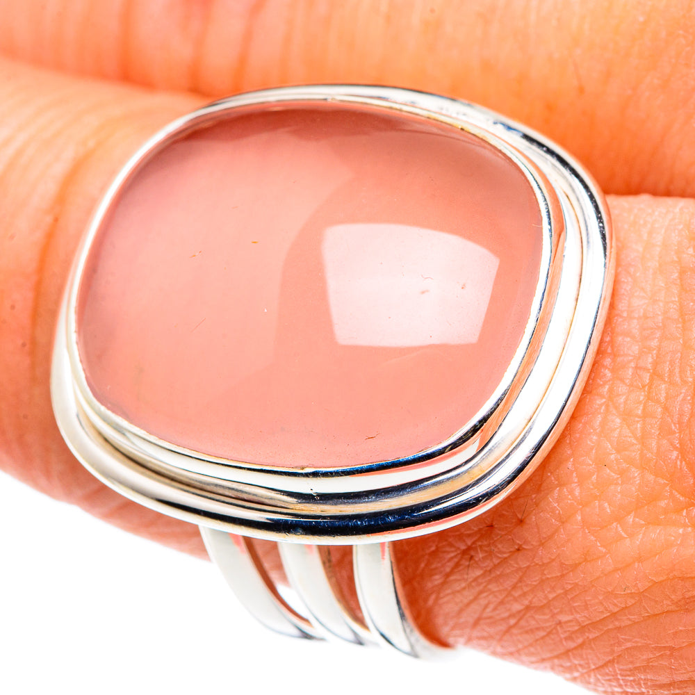 Rose Quartz Rings handcrafted by Ana Silver Co - RING90298