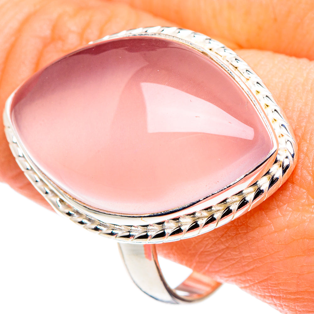 Rose Quartz Rings handcrafted by Ana Silver Co - RING90299