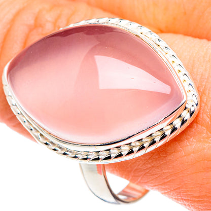 Rose Quartz Rings handcrafted by Ana Silver Co - RING90299