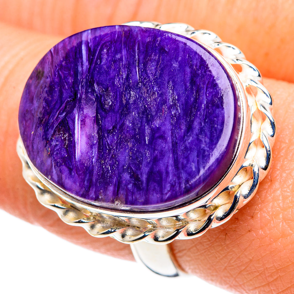 Charoite Rings handcrafted by Ana Silver Co - RING90304