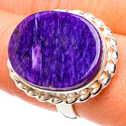 Charoite Rings handcrafted by Ana Silver Co - RING90304