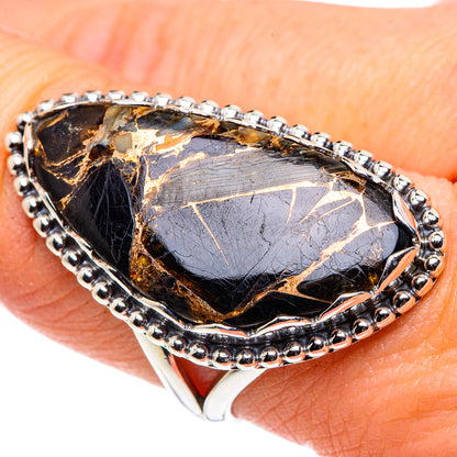 Black Copper Onyx Rings handcrafted by Ana Silver Co - RING90306