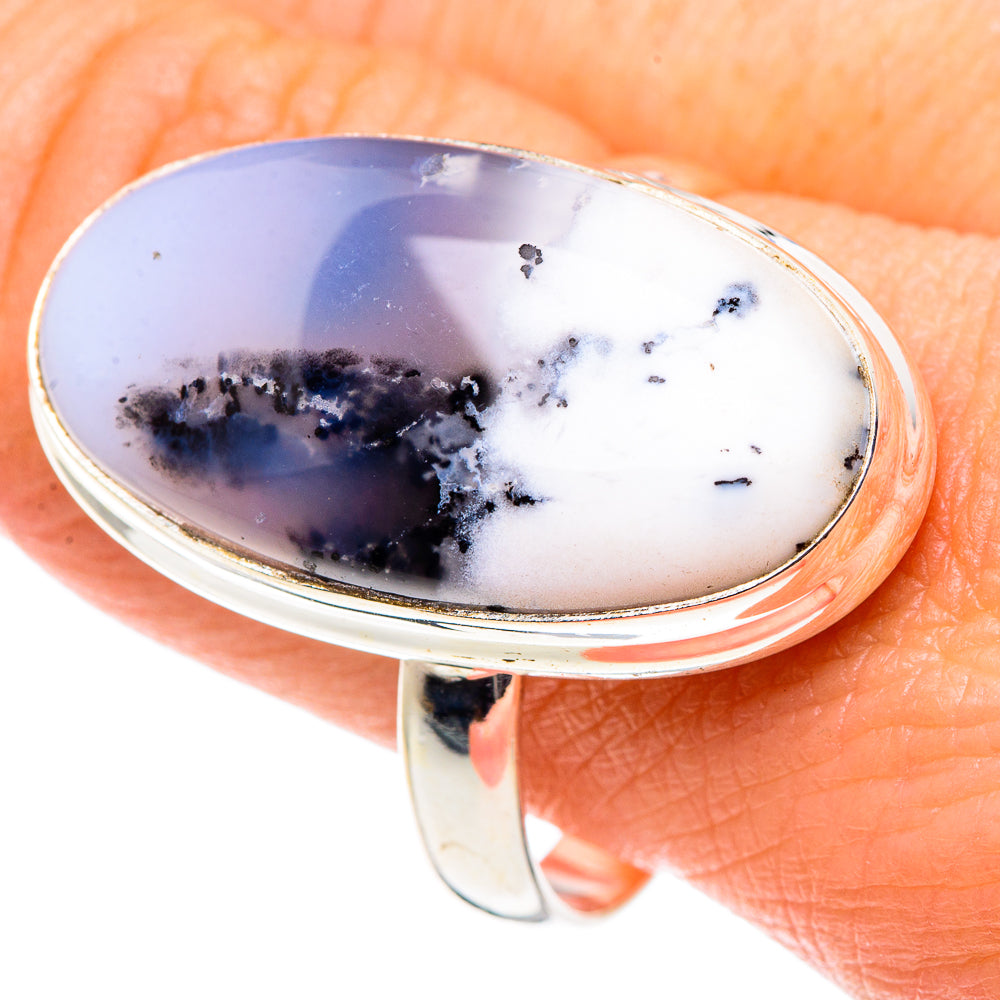 Dendritic Opal Rings handcrafted by Ana Silver Co - RING90308