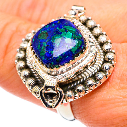 Azurite Malachite Rings handcrafted by Ana Silver Co - RING90311