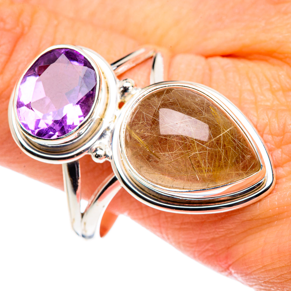 Rutilated Quartz Rings handcrafted by Ana Silver Co - RING90313