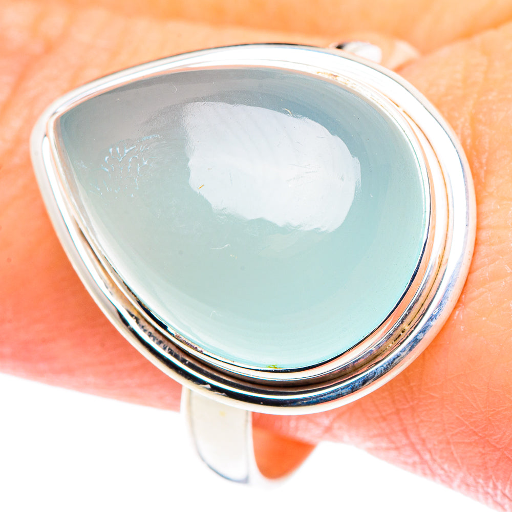 Aqua Chalcedony Rings handcrafted by Ana Silver Co - RING90316