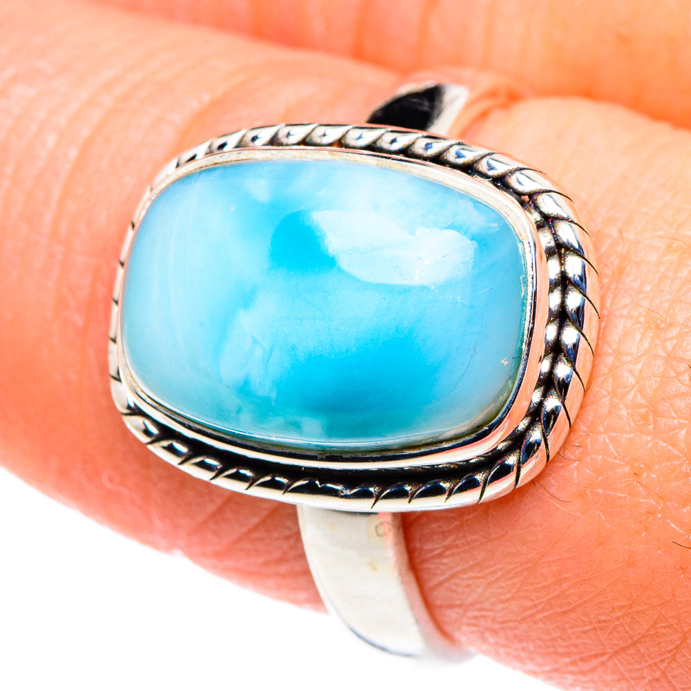 Larimar Rings handcrafted by Ana Silver Co - RING90317