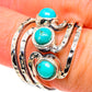 Tibetan Turquosie Rings handcrafted by Ana Silver Co - RING90320