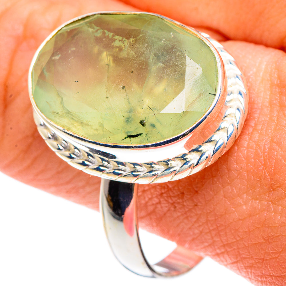 Prehnite Rings handcrafted by Ana Silver Co - RING90323