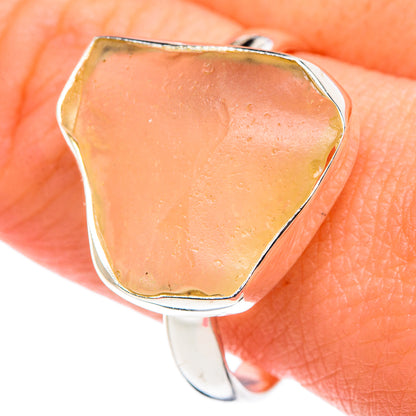 Libyan Desert Glass Rings handcrafted by Ana Silver Co - RING90329