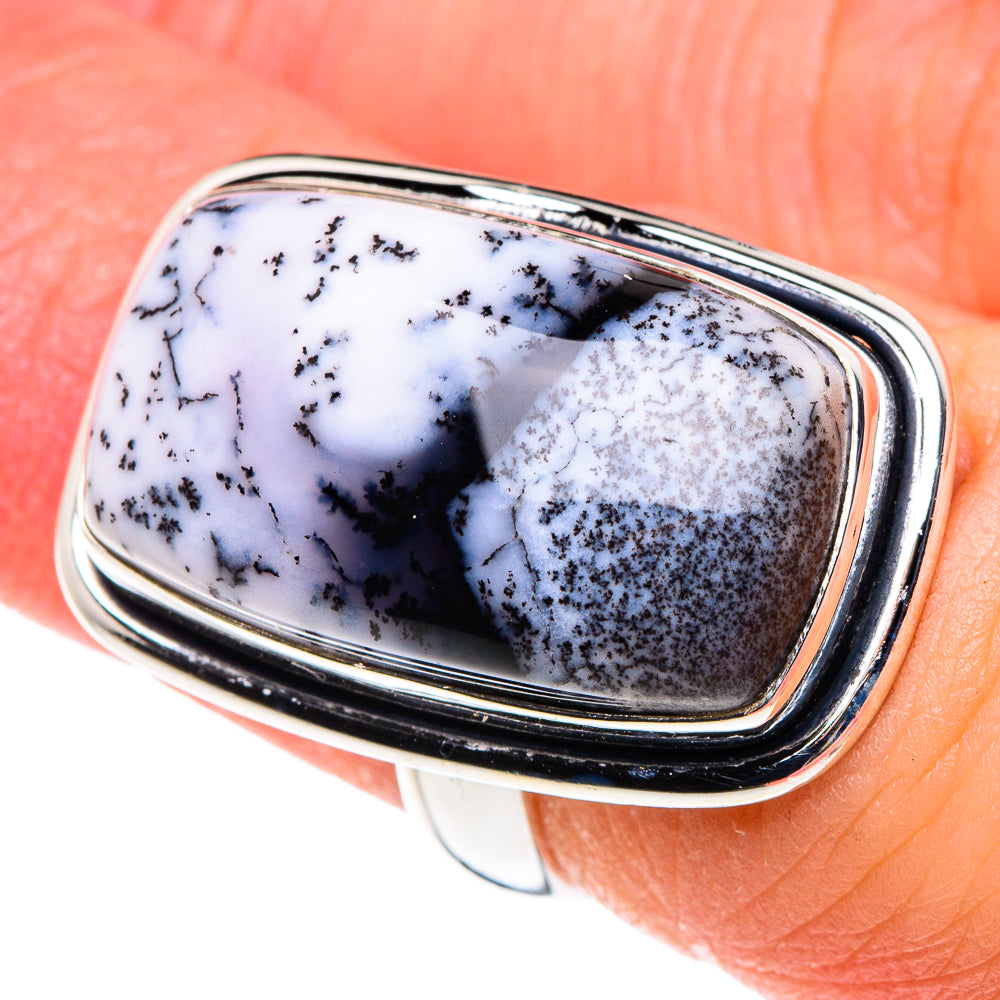 Dendritic Opal Rings handcrafted by Ana Silver Co - RING90339