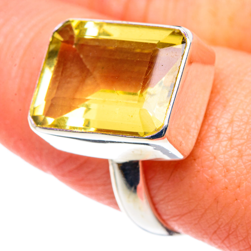 Lemon Quartz Rings handcrafted by Ana Silver Co - RING90345