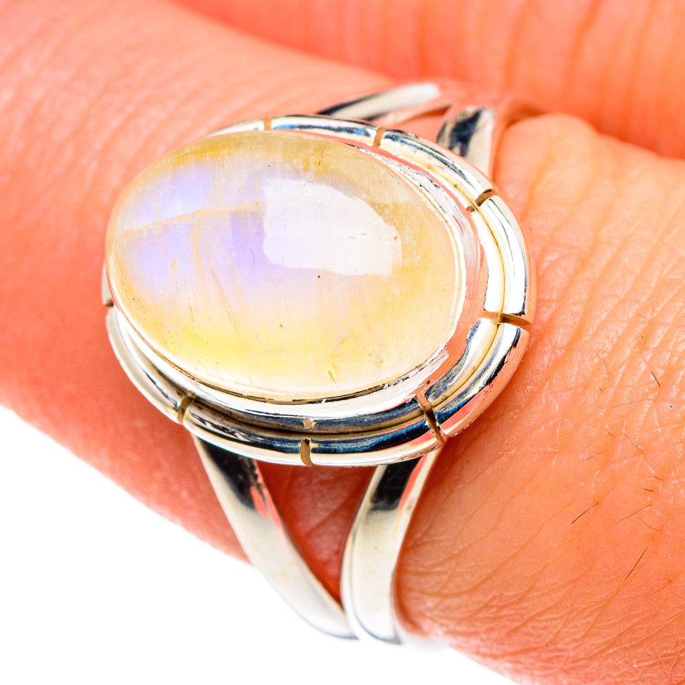 Yellow Moonstone Rings handcrafted by Ana Silver Co - RING90346