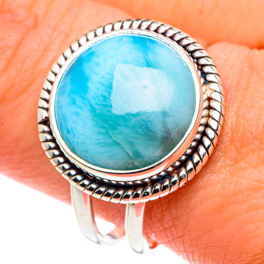 Larimar Rings handcrafted by Ana Silver Co - RING90348