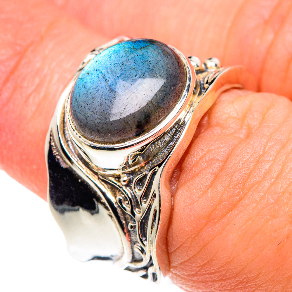 Labradorite Rings handcrafted by Ana Silver Co - RING90351