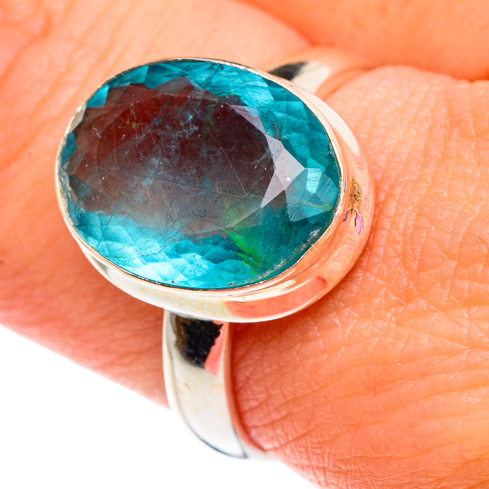 Blue Fluorite Rings handcrafted by Ana Silver Co - RING90357