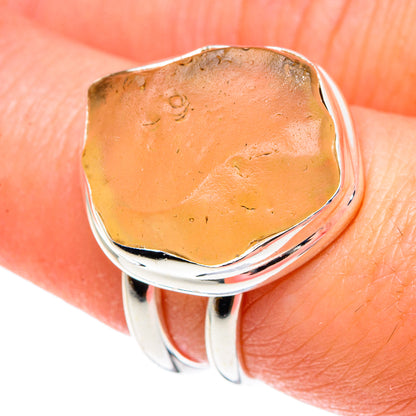 Libyan Desert Glass Rings handcrafted by Ana Silver Co - RING90359