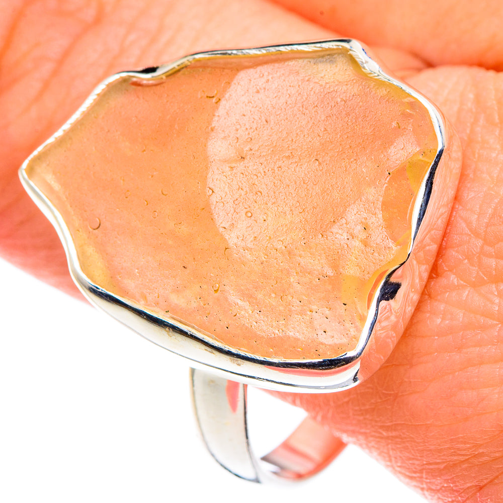 Libyan Desert Glass Rings handcrafted by Ana Silver Co - RING90360