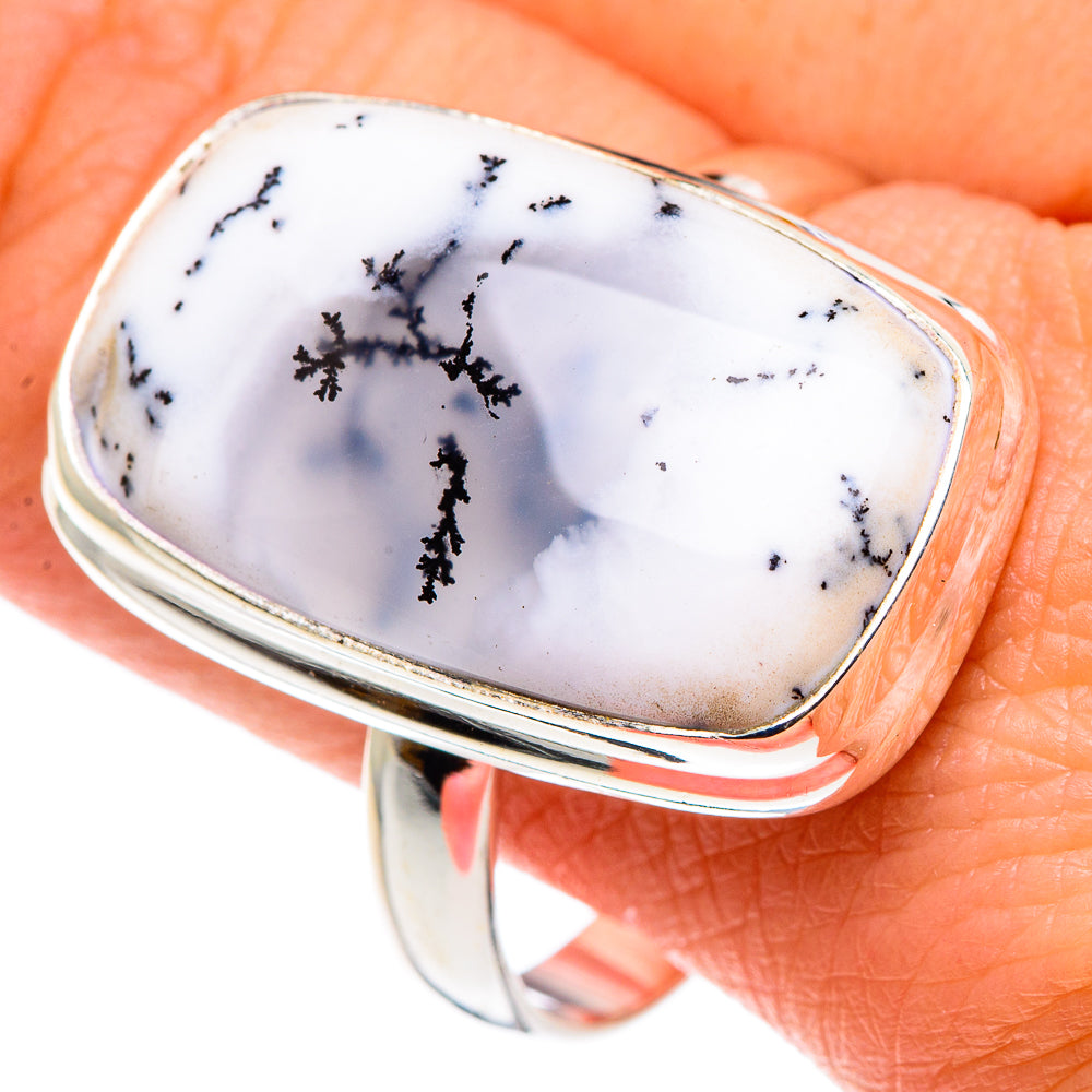Dendritic Opal Rings handcrafted by Ana Silver Co - RING90371