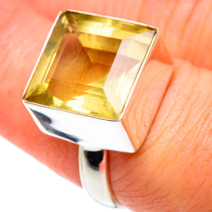 Lemon Quartz Rings handcrafted by Ana Silver Co - RING90377