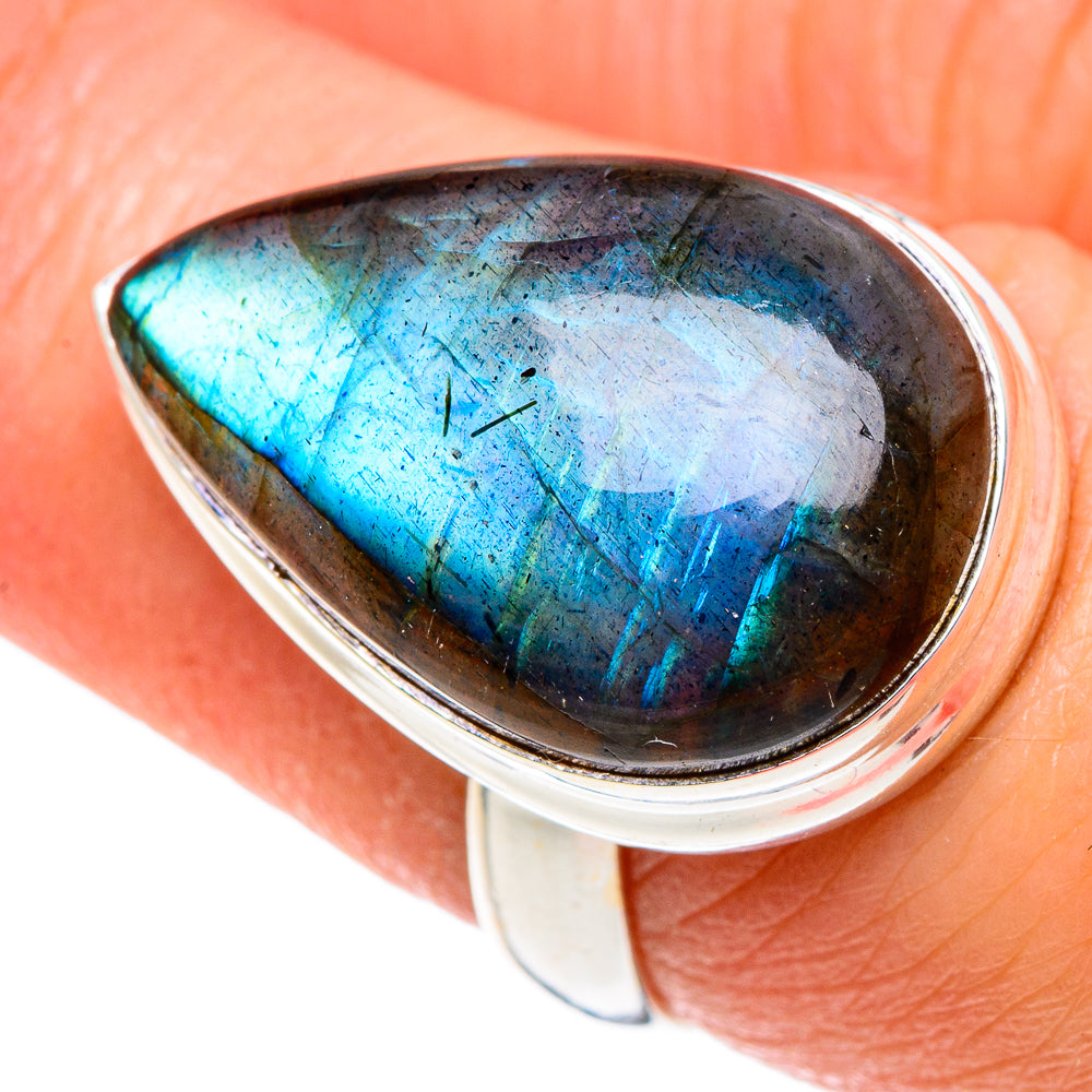 Labradorite Rings handcrafted by Ana Silver Co - RING90381