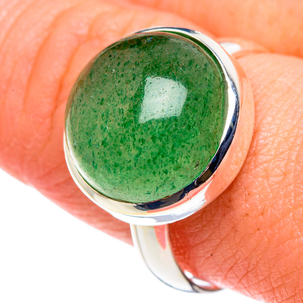 Green Aventurine Rings handcrafted by Ana Silver Co - RING90385
