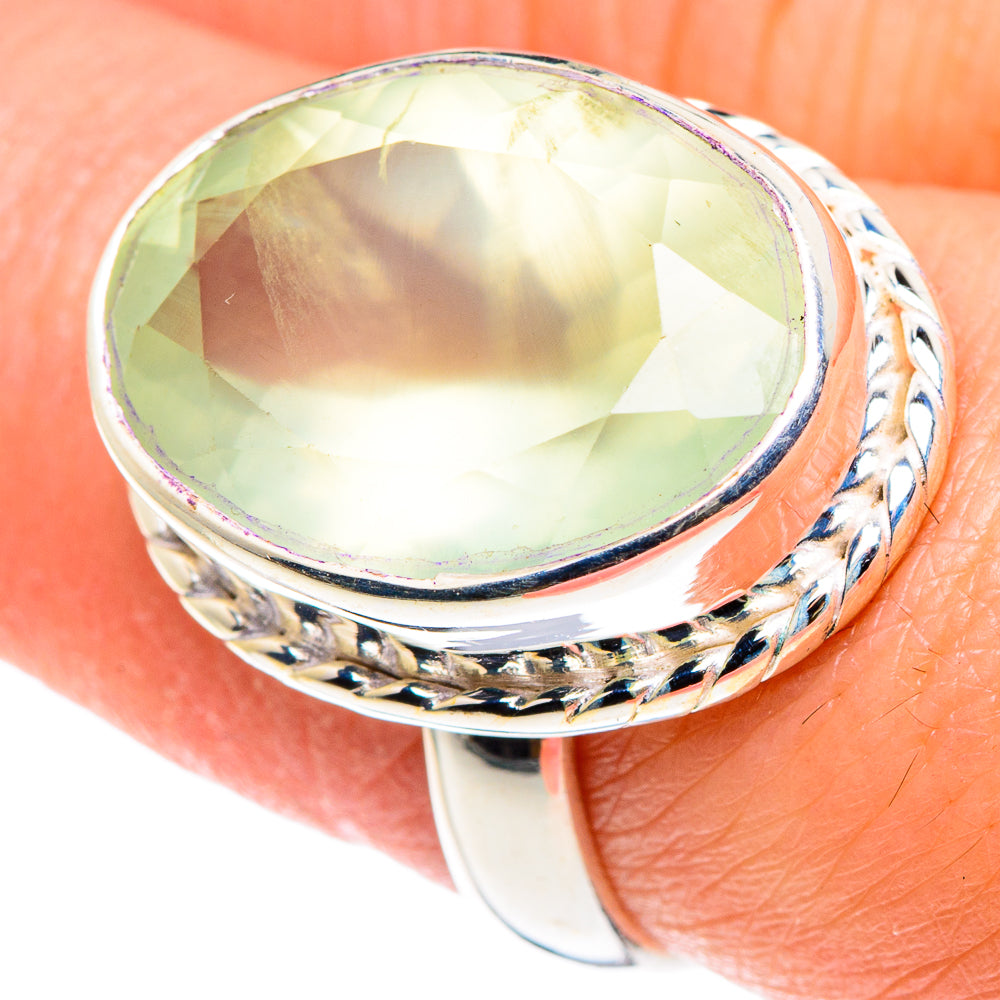 Prehnite Rings handcrafted by Ana Silver Co - RING90387