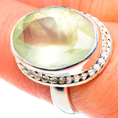 Prehnite Rings handcrafted by Ana Silver Co - RING90387