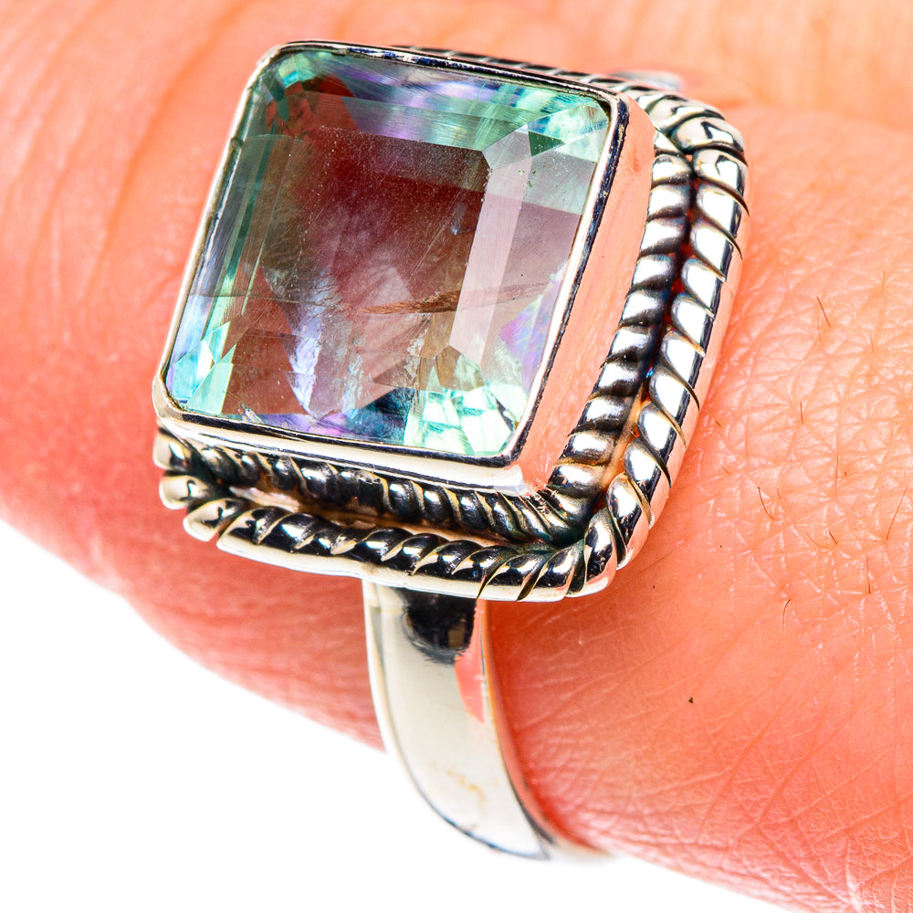 Blue Fluorite Rings handcrafted by Ana Silver Co - RING90388