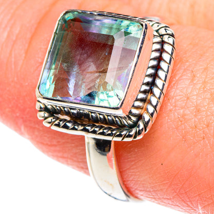 Blue Fluorite Rings handcrafted by Ana Silver Co - RING90388