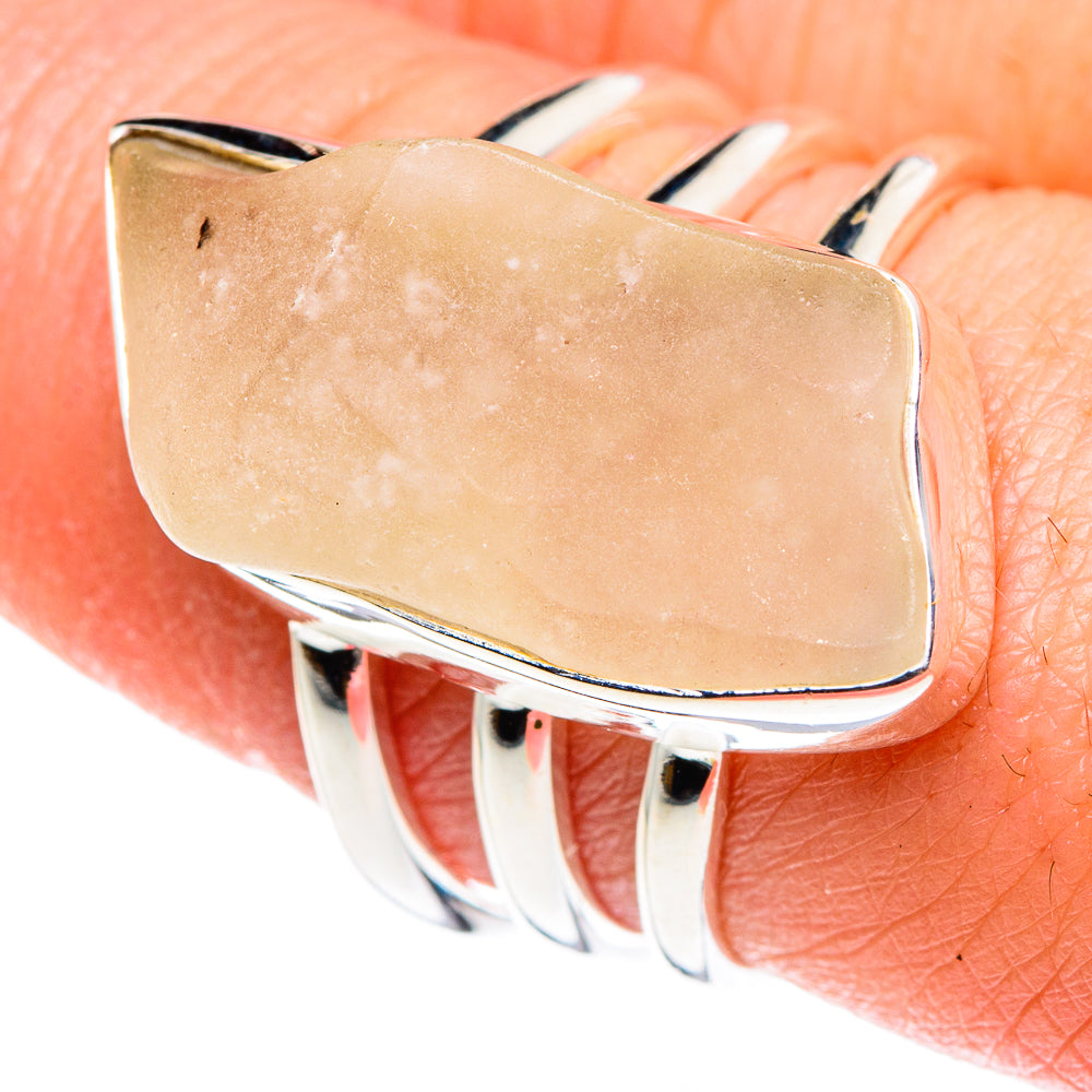 Libyan Desert Glass Rings handcrafted by Ana Silver Co - RING90389
