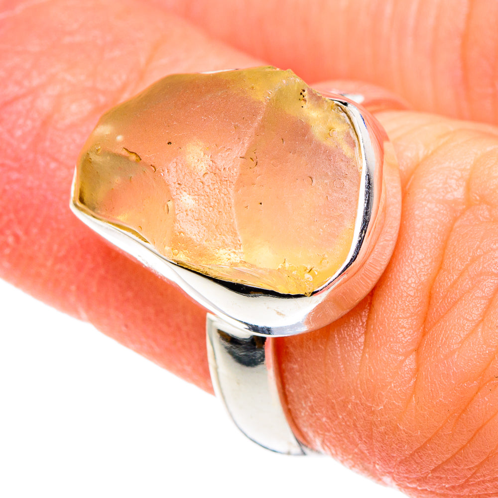 Libyan Desert Glass Rings handcrafted by Ana Silver Co - RING90390