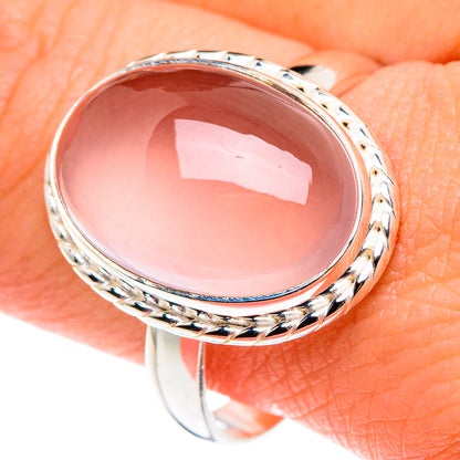 Rose Quartz Rings handcrafted by Ana Silver Co - RING90392