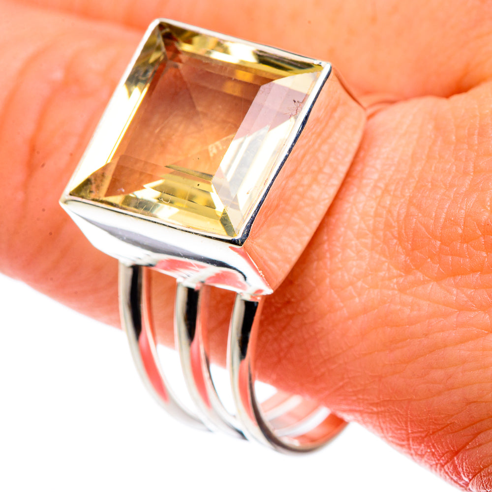 Lemon Quartz Rings handcrafted by Ana Silver Co - RING90403