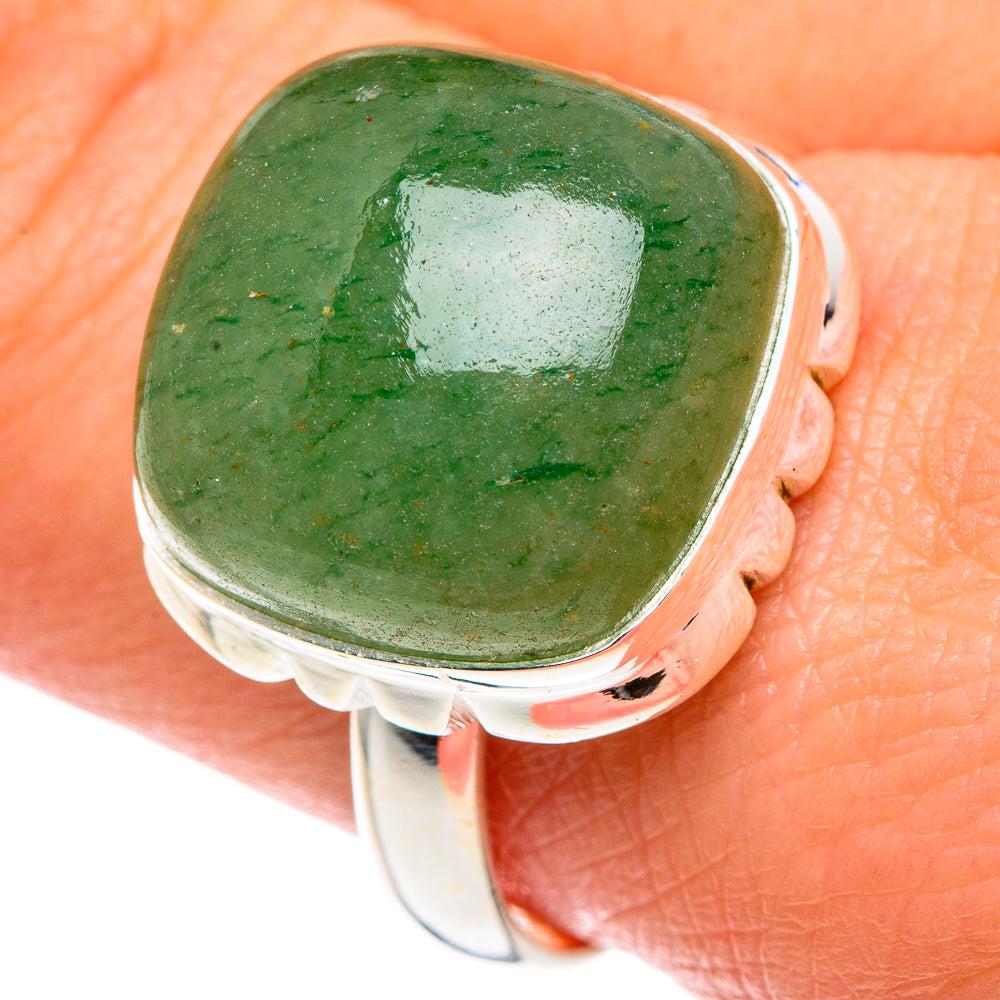 Green Aventurine Rings handcrafted by Ana Silver Co - RING90412