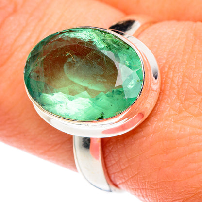 Green Fluorite Rings handcrafted by Ana Silver Co - RING90413