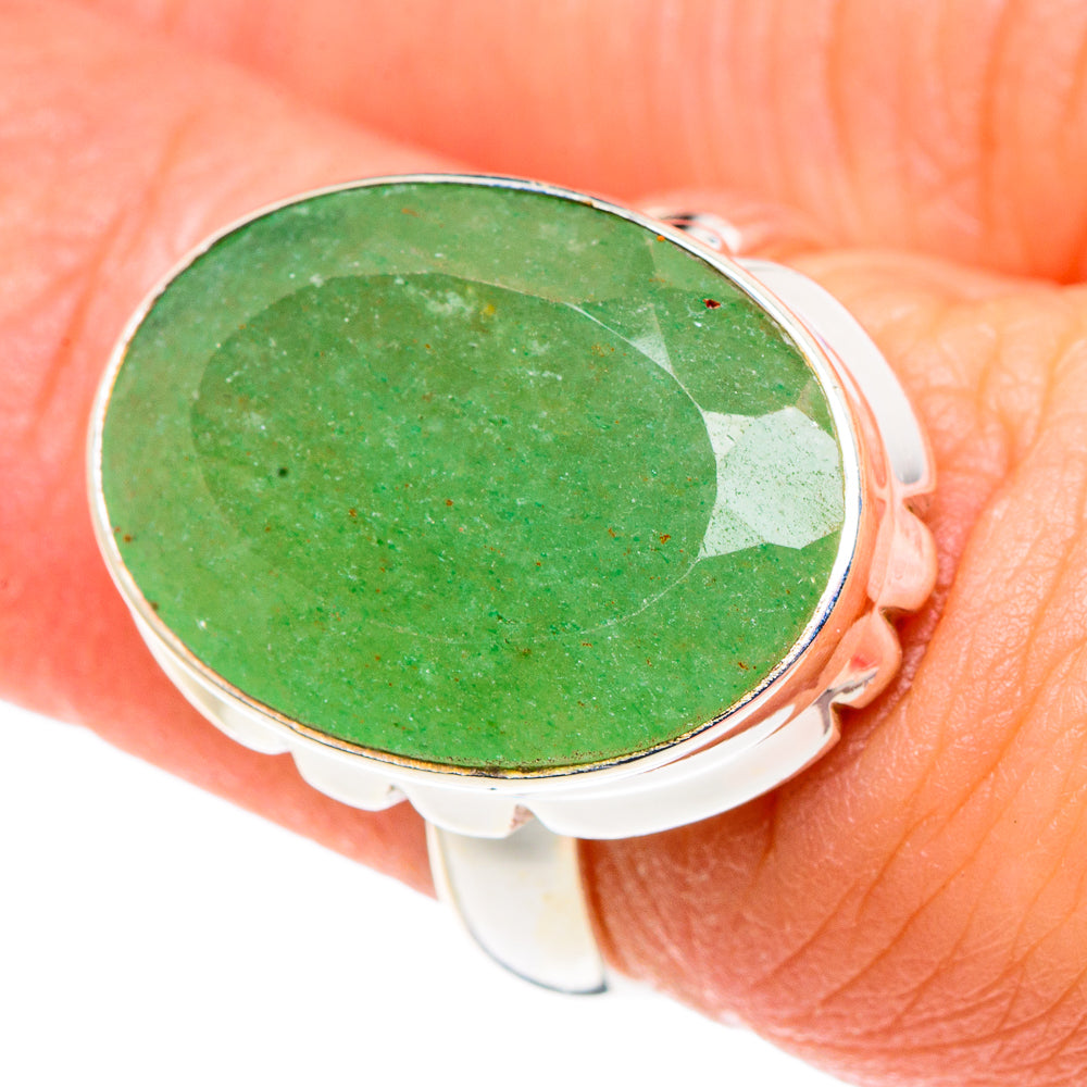 Green Aventurine Rings handcrafted by Ana Silver Co - RING90414