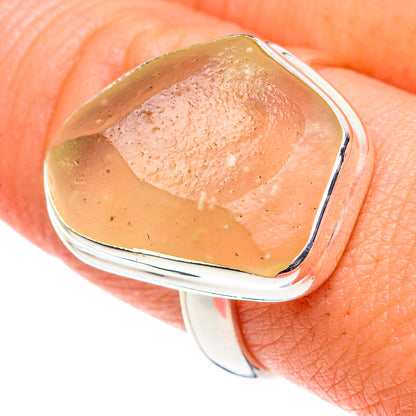 Libyan Desert Glass Rings handcrafted by Ana Silver Co - RING90416