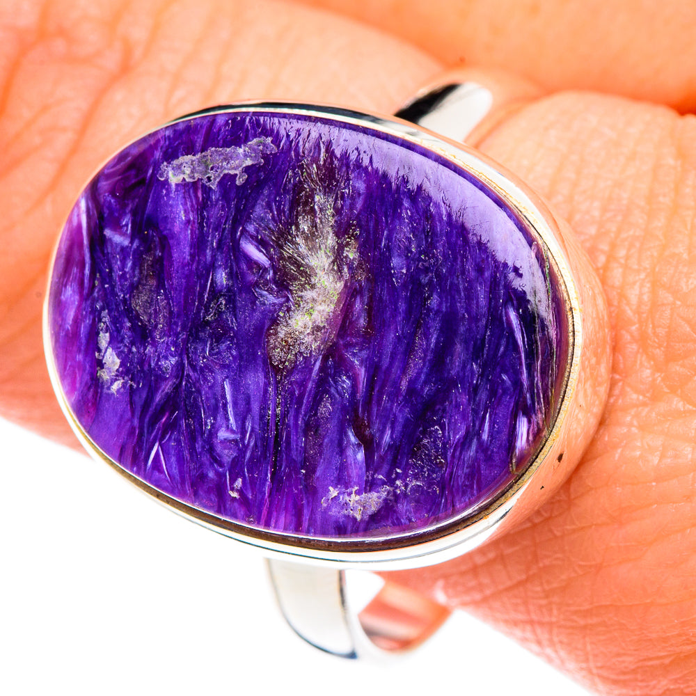 Charoite Rings handcrafted by Ana Silver Co - RING90422