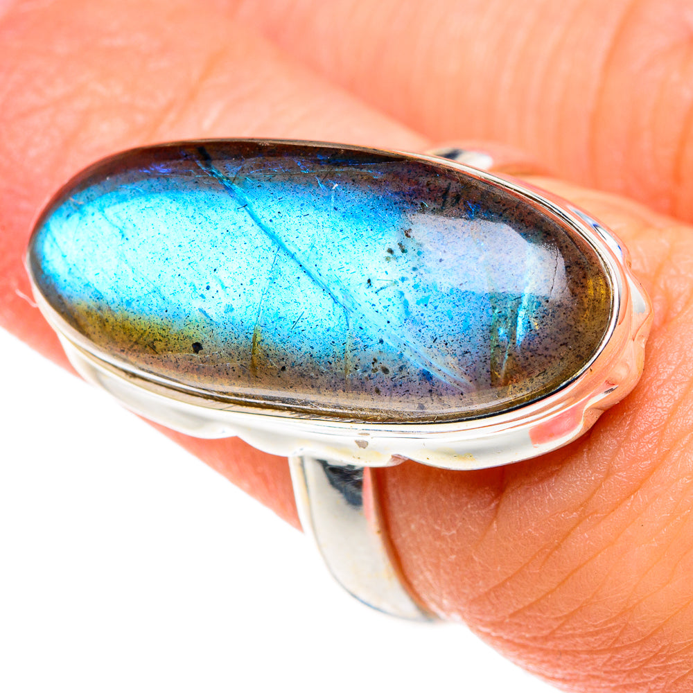 Labradorite Rings handcrafted by Ana Silver Co - RING90432