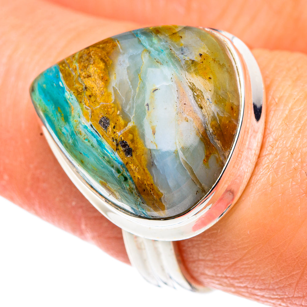 Peruvian Opal Rings handcrafted by Ana Silver Co - RING90433